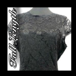 Formal Long Dress w Stretch Lace Overlay NWT